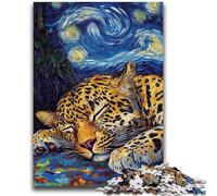 Puzzles pour Adultes et Adolescents, Motif léopard, Ciel Nocturne, Jeu éducatif, défi, Collection d'artistes, Beaux-Arts, 50x75cm