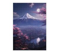 Puzzles pour Adultes Et Adolescents Mount Fuji Moonlight Vale Puzzles pour Adultes Jeux De Société en Famille Loisirs À La Maison Interaction Parent-Enfant 38x26cm/1000pcs
