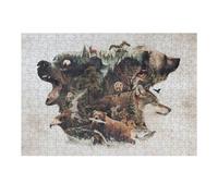 Puzzles Pour Adultes Et Adolescents My Nature Surrealism Animal Tribute to The Predators An ... Puzzles Pour Adultes, Jouets À Monter Soi-même, Modèles À Assembler, Cadeaux D'anniversaire Et Cadeaux U