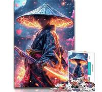 Puzzles pour Adultes et Adolescents Mystérieux Ninja Samouraï 1000 pièces, Jeu Stimulant, idéal comme Cadeau pour Toute la Famille (Taille 38x26cm)