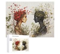 Puzzles pour Adultes Et Adolescents Nature's Harmony Floral Portraits Puzzle, Jouet, Décoration Murale, Art Mural, Cadeaux d'anniversaire Et Cadeaux Uniques 500 PCS