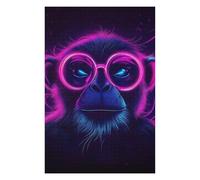Puzzles pour Adultes Et Adolescents Neon Monkey Portrait Puzzles À Monter Soi-même, Jouets, Décoration Idéale, Interaction Parent-Enfant 75x50cm/1000pcs