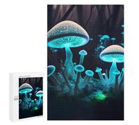 Puzzles pour Adultes Et Adolescents Neon Mushroom Puzzle, Jouet, Décoration Murale, Art Mural, Cadeaux d'anniversaire Et Cadeaux Uniques 1000 PCS