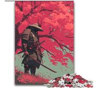 Puzzles pour Adultes et Adolescents Ninja sous Le Cerisier en Fleurs pour Jeu éducatif Challenge Toy Artists Collection, Beaux-Arts 70x100cm