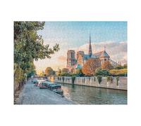 Puzzles pour Adultes Et Adolescents Notre Dame at Sunset Puzzles Anti-Stress, À La Fois Amusants, Humoristiques Et Stimulants 1000pcs(52x38cm)