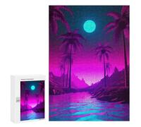 Puzzles pour Adultes Et Adolescents Palm Tree Harmony Puzzle, Jouet, Décoration Murale, Art Mural, Cadeaux d'anniversaire Et Cadeaux Uniques 300 PCS