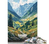 Puzzles pour adultes et adolescents Parc national de Vanoise France Art paysager Puzzle 1000 pièces Puzzle en bois pour adultes Jeux de puzzle amusants pour les familles (75x50 cm)
