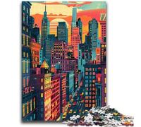 Puzzles pour Adultes et Adolescents, Paysage Urbain de New York, Jeux éducatifs, Décoration d'intérieur, Collection d'artistes, Beaux-Arts 38x26cm