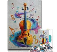 Puzzles pour Adultes et Adolescents, Peinture à l'huile de Violon, Jeu éducatif et Stimulant pour Toute la Famille, pour Anniversaire et Noël (38x26cm)