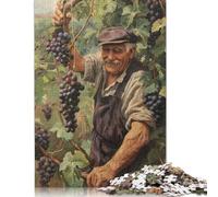 Puzzles pour Adultes et Adolescents - Peinture sur Le thème des vendanges - Puzzle de 1000 pièces en Bois - Jeu de Puzzle Amusant pour Toute la Famille - 1000 pièces (75 x 50 cm)