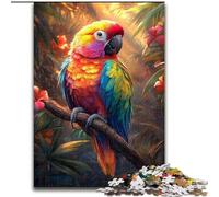 Puzzles pour Adultes et Adolescents Perroquet de la Jungle, Jouet éducatif et décompressant, Cadeau d'anniversaire, décoration Murale (Taille 50x75cm)