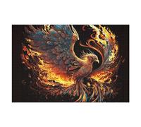 Puzzles pour Adultes Et Adolescents Phoenix Rising A Fiery Fantasy Artwork Puzzles pour Adultes, Jeu Familial Difficile, Défi Idéal comme Cadeau 75x50cm/1000pcs
