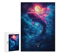 Puzzles pour Adultes Et Adolescents Pisces Zodiac Fish Puzzles pour Adultes, Jeu Familial Difficile, Défi Idéal comme Cadeau 300 PCS