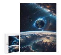 Puzzles pour Adultes Et Adolescents Planet Earth from Space Puzzle, Jouet, Décoration Murale, Art Mural, Cadeaux d'anniversaire Et Cadeaux Uniques 500 PCS