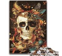 Puzzles pour Adultes et Adolescents, Plumes de crâne, Anti-Stress, défi Difficile, à Offrir en Cadeau à Toute la Famille, 50x75cm