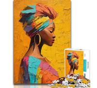 Puzzles pour Adultes et Adolescents, Puzzle 1000 pièces, Femme Africaine, Excellent Cadeau pour Les Adultes, idéal comme Cadeau pour Toute la Famille, pour Les Enfants de 14 Ans et Plus, 38x26cm