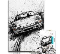 Puzzles pour Adultes et Adolescents, Puzzle Aquarelle Voiture de Sport, Jeux éducatifs, décoration d'intérieur, Cadeau d'anniversaire, Art Mural (38x26cm)