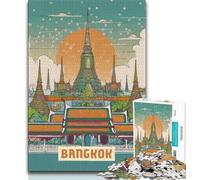 Puzzles pour Adultes et Adolescents Puzzle Bangkok, Un Jeu Stimulant, idéal comme Cadeau pour Toute la Famille (38x26cm)
