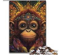 Puzzles pour Adultes et Adolescents, Puzzle bébé Gorille, Jeu Stimulant et éducatif en Famille pour Anniversaire, Noël 38x26cm