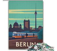 Puzzles pour Adultes et Adolescents, Puzzle Berlin, Allemagne, Voyage, Art, Anti-Stress, défi Difficile, Cadeaux du Père Noël Secret pour Les 14 Ans et Plus, 70x100cm