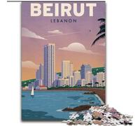 Puzzles pour Adultes et Adolescents Puzzle Beyrouth Jeux éducatifs Décoration d'intérieur pour Toute la Famille 26x38cm
