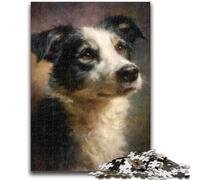 Puzzles pour Adultes et Adolescents, Puzzle Border Collie pour 14 Ans et Plus, Jeu de défi Unique, Jeux de Famille, Cadeaux d'anniversaire de Noël 38x26cm