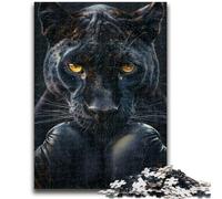 Puzzles pour Adultes et Adolescents, Puzzle Boxer léopard Noir, Jouet éducatif et décompressant, Cadeau d'anniversaire, décoration Murale 50x75cm