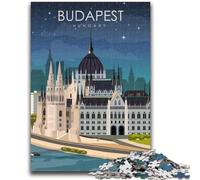 Puzzles pour Adultes et Adolescents, Puzzle Budapest, Hongrie, Voyage, Jeu Stimulant et Jeu Familial, Jeu éducatif pour Anniversaire, Noël (Taille 38x26cm)