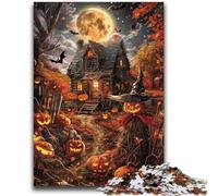 Puzzles pour Adultes et Adolescents Puzzle Château d'halloween Convient aux 14 Ans et Plus Jeux familiaux Offrez des Cadeaux pour Toute la Famille 26x38cm