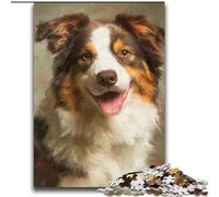 Puzzles pour Adultes et Adolescents Puzzle Chien Heureux Jouet éducatif intellectuel décompressant Convient aux Couples de 14 Ans et Plus 70x100cm