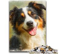 Puzzles pour Adultes et Adolescents Puzzle Chien Heureux Jouet éducatif intellectuel décompressant Convient aux Couples de 14 Ans et Plus 26x38cm