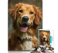 Puzzles pour Adultes et Adolescents Puzzle Chien Heureux, Un Jeu Stimulant, idéal comme Cadeau pour Toute la Famille (38x26cm)