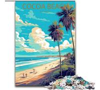Puzzles pour Adultes et Adolescents Puzzle Cocoa Beach, Floride, pour 14 Ans et Plus Jeu Stimulant et Familial Superbe Format 50x75cm