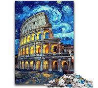 Puzzles pour Adultes et Adolescents Puzzle Colisée Romain la Nuit Soulagement du Stress Défi Difficile À Offrir en Cadeau pour Toute la Famille 50x75cm