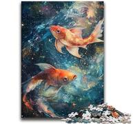 Puzzles pour Adultes et Adolescents, Puzzle Cosmic Koi, adapté aux Personnes de 14 Ans et Plus, Jeu éducatif, Jouet de défi, Cadeau pour Les Anniversaires, 26x38cm