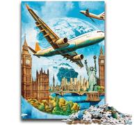 Puzzles pour Adultes et Adolescents, Puzzle de 1 000 pièces, Avion coloré, pour Les Plus de 14 Ans, Cadeaux intéressants pour la réduction du Stress, pour Les Amis et la Famille, 26x38cm