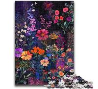 Puzzles pour Adultes et Adolescents, Puzzle de 1 000 pièces, Collage de Fleurs, Aide Le Cerveau à exercer, Jouets addictifs pour cultiver la Patience, décoration Murale 26x38cm