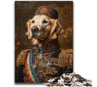 Puzzles pour Adultes et Adolescents, Puzzle de 1 000 pièces, Colonel Golden Retriever, pour Les Plus de 14 Ans Cadeaux intéressants pour la réduction du Stress, pour Les Amis et la Famille, 26x38cm