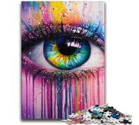 Puzzles pour Adultes et Adolescents,Puzzle de 1 000 pièces,Magnifique œil avec Peinture colorée,pour Les 14 Ans et Plus,Cadeaux intéressants pour la réduction du Stress,pour Les Amis et la Famille