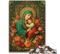 Puzzles pour Adultes et Adolescents, Puzzle de 1 000 pièces, Portrait de Marie la Mère, pour Les Plus de 14 Ans Cadeaux intéressants pour la réduction du Stress, pour Les Amis et la Famille, 26x38cm