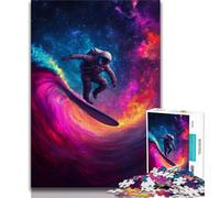 Puzzles pour Adultes et Adolescents, Puzzle de 1000 pièces, thème Astronaute et Surf Spatial, Anti-Stress, défi Difficile, idéal comme Cadeau pour Toute la Famille (38x26cm)