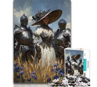 Puzzles pour Adultes et Adolescents Puzzle du Puissant Chevalier médiéval Un Jeu Stimulant, idéal comme Cadeau pour Toute la Famille (38x26cm)