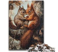 Puzzles pour Adultes et Adolescents Puzzle Écureuil Convient aux Personnes de 14 Ans et Plus Jeu éducatif Jouet de défi Cadeau pour Les Anniversaires 26x38cm