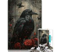 Puzzles pour Adultes et Adolescents, Puzzle Evil Crow, Jeu éducatif et Stimulant pour Toute la Famille, idéal pour Les Anniversaires et Noël, 38x26cm