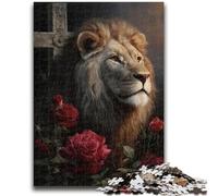 Puzzles pour Adultes et Adolescents, Puzzle Fantastique Lion pour Adolescent, Anti-Stress, défi Difficile, décoration d'intérieur Unique et Cadeaux 38x26cm