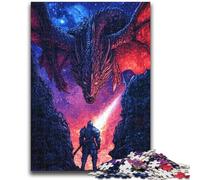 Puzzles pour Adultes et Adolescents Puzzle Fantasy Dragon, Jeux Amusants en Famille pour Toute la Famille 50x75cm