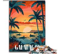 Puzzles pour Adultes et Adolescents, Puzzle Galapagos Sunset Bliss, Jeux éducatifs, décoration d'intérieur, idéal pour la décoration de Bureau, 26x38cm