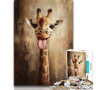 Puzzles pour Adultes et Adolescents, Puzzle Girafe, Jeux éducatifs, décoration d'intérieur, Cadeau d'anniversaire, Art Mural (38x26cm)
