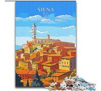 Puzzles pour Adultes et Adolescents Puzzle Italie Sienne Voyage, pour 14+ Jeu Stimulant et Jeu Familial Superbe 50x75cm