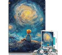 Puzzles pour Adultes et Adolescents Puzzle Le Petit Prince du Ciel Nocturne, Un Jeu Stimulant, idéal comme Cadeau pour Toute la Famille (75x50cm)